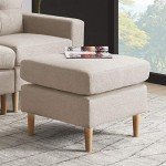 Beige L-Shaped Sectional Sofa for Small Spaces