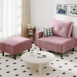 Modular Pink Velvet Sectional Sofa for Small Spaces