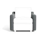 Modular Dark Grey Sofa with Slope Armrests