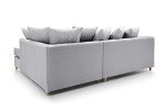 Stylish Light Grey L-Shaped Corner Sofa