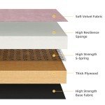 Modular Pink Velvet Sectional Sofa for Small Spaces