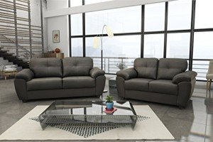 Carlos 3 + 2 Seater Faux Leather Sofa Set