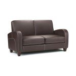 Julian Bowen Brown Faux Leather 2 Seater Sofa