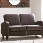 Julian Bowen Brown Faux Leather 2 Seater Sofa