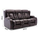 Luxury Leather Recliner Sofa Set - Caesar Collection