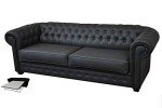 Chesterfield Style Venus 3-Seater Faux Leather Sofa