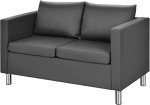 Modern Upholstered Loveseat with Metal Support