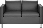 Modern Upholstered Loveseat with Metal Support