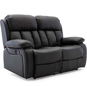 Luxurious High Back Leather Recliner Sofa Set