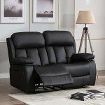 Luxurious High Back Leather Recliner Sofa Set