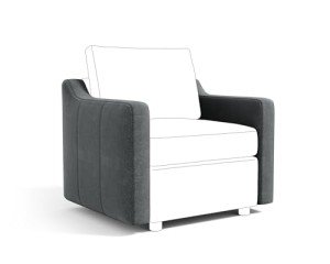 Modular Dark Grey Sofa with Slope Armrests