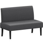 Yaheetech Modern Grey 2-Seater Loveseat Sofa