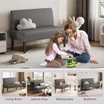 Yaheetech Modern Grey 2-Seater Loveseat Sofa