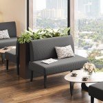 Yaheetech Modern Grey 2-Seater Loveseat Sofa