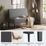 Yaheetech Modern Grey 2-Seater Loveseat Sofa
