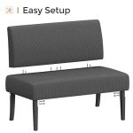 Yaheetech Modern Grey 2-Seater Loveseat Sofa