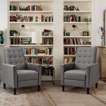 Yaheetech Grey Modern Adjustable Recliner Armchair