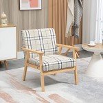 Beige Modern One-Seater Sofa with Armrests