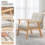 Beige Modern One-Seater Sofa with Armrests