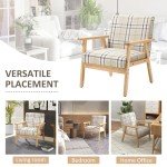 Beige Modern One-Seater Sofa with Armrests