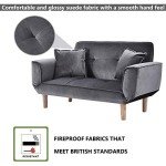 Small Gray Sofa Couch for Living Room