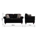 Cozy Linen 2 & 3 Seater Sofa Set