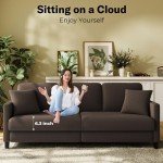 Teddy Velvet 2/3 Seater Modern Sofa with Pillows