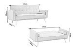 Modern 3-Seater Fabric Sofa Bed Recliner Couch