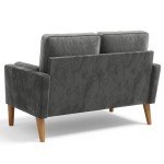 Velvet 2-Seater Sofa with Pillows - Modern Couch