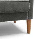 Velvet 2-Seater Sofa with Pillows - Modern Couch