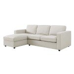 Soho Natural Linen Look Left Storage Chaise Sofa
