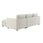 Soho Natural Linen Look Left Storage Chaise Sofa