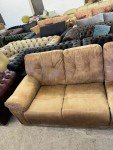 Tan Brown 4-Seater Leather Sofa - 2 Sections