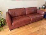 Brown Leather Four-Seater Couch for Comfort