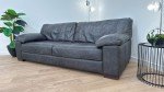 Linara 4-Seater Leather Sofa in Virginia Slate