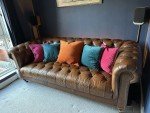 Luxurious Vintage Leather 4-Seater Sofa