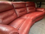 SCS Rafa Red/Burgundy Leather 4-Seater Sofa