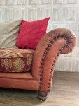 TETRAD Grand Eastwood Leather & Kilim Sofa