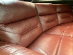 SCS Rafa Red/Burgundy Leather 4-Seater Sofa