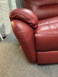 SCS Rafa Red/Burgundy Leather 4-Seater Sofa