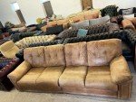 Tan Brown 4-Seater Leather Sofa - 2 Sections