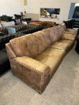 Tan Brown 4-Seater Leather Sofa - 2 Sections