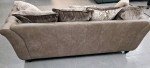 4-Seater Leather Sofa with Fabric Back Cushions