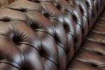 Antique Brown 4-Seater Leather Chesterfield Sofa