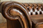 Antique Tan Leather Chesterfield 4-Seater Sofa