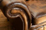 Antique Tan Leather Chesterfield 4-Seater Sofa