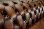 Antique Tan Leather Chesterfield 4-Seater Sofa