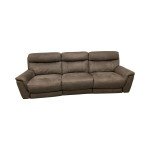 Brown 4-Seater Power Recliner Sofa