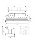 Nature Brown 4-Seater Leather Sofa with Dark Legs