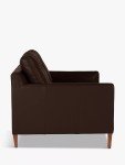 Nature Brown 4-Seater Leather Sofa with Dark Legs
